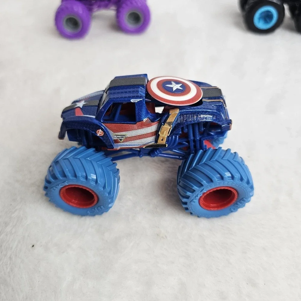 Lot of 4 Monster Jams Truck Toys, 1:64 Scale